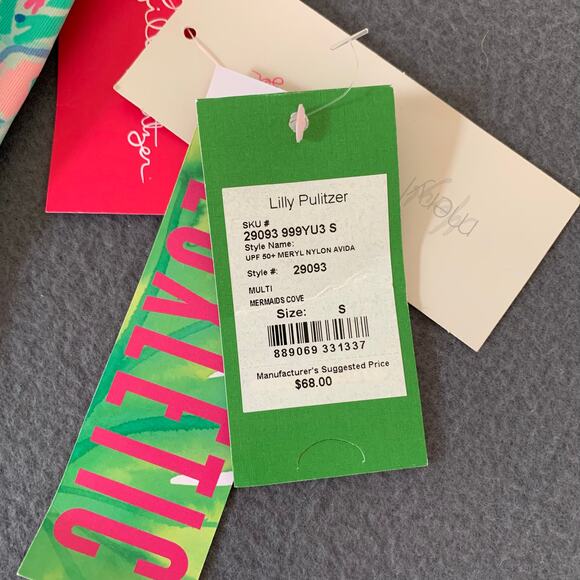 NWT Lilly Pulitzer Upf 50+ Luxletic Meryl Nylon Avida Bra Tank In Mermaids Cove - Picture 9 of 11